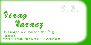 virag maracz business card